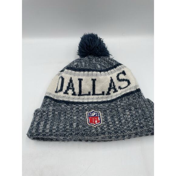 Dallas Cowboys New Era NFL Pom Stocking Cap Winter Beanie Hat One Size - Picture 1 of 3